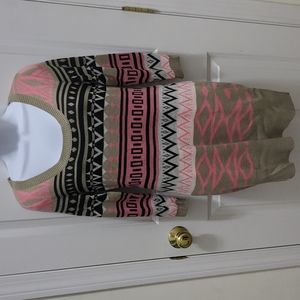 Women's Sweater Dress t/o Geometric/Tribal Pattern Size M